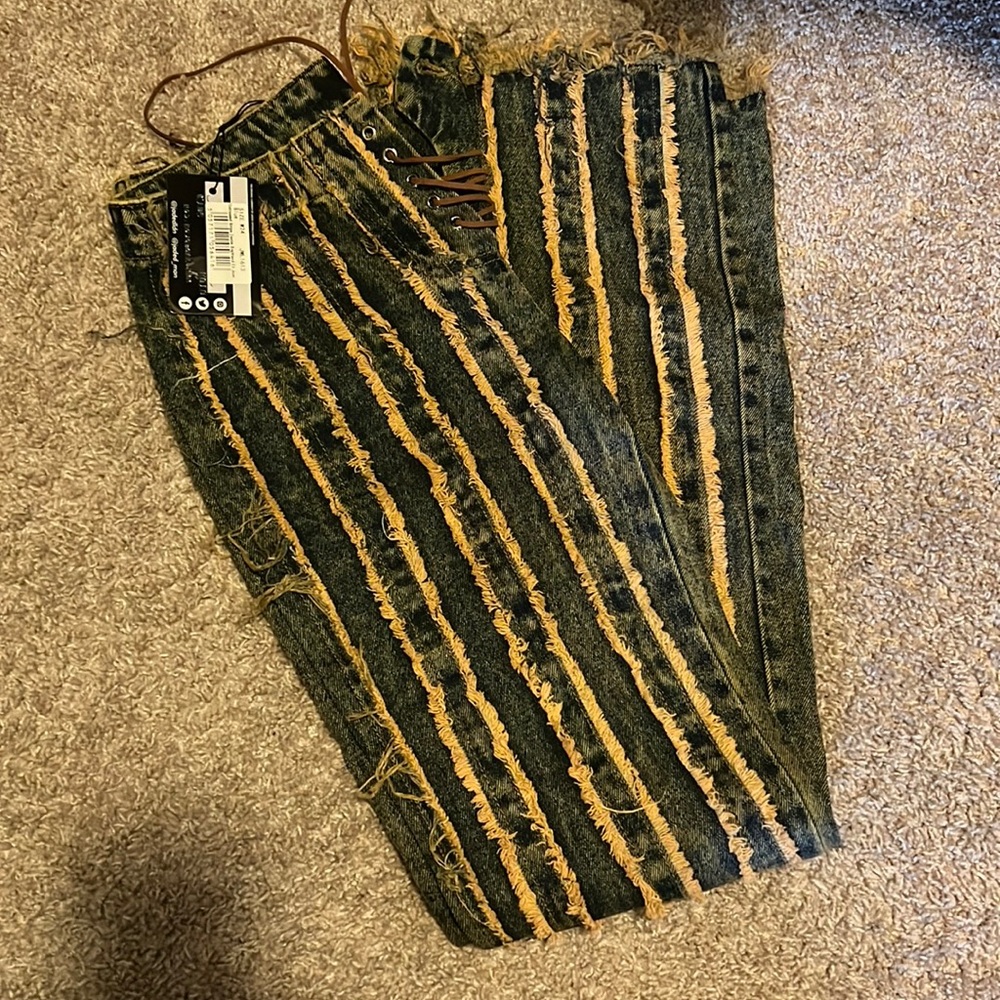 Jaded London Distressed acid Wash Jeans